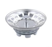 Risveglio Housing for Stainless Steel Basket Strainer Waste with Finger Seal McAlpine BSKTOP Sink Drain Fitting, Silver