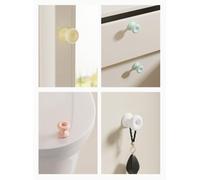 Risveglio Hygienic Donut Toilet Flush Button Long Nails, Ergonomic Pusher Women on Round and Elongated Toilets, Smooth ABS Flusher Extender in Celadon