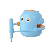 Risveglio Interactive Drawing Robot Toy with Voice Control, Montessori Learning Aid with 100 Word Cards & Color Pens, for Compact Educational Ages 3+(Blue)