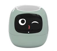 Risveglio Interactive Plant Pot with Built-in Display, Autonomous Moisture and Light Sensor, Automatic Watering Flowerpot Easy Indoor Gardening White(green)