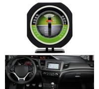 Risveglio LED Car Inclinometer and Compass, Precise Slope Meter for Dashboard, Auto Gradient Gauge with Adjustable Bracket, Black