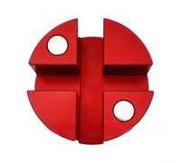 Risveglio Magnetic Jack Pad 50mm Aluminum Alloy Slotted Frame Rail Protector for Car Jacking, Dual Slot Weld Seam Guard with Dual Magnets(Red)