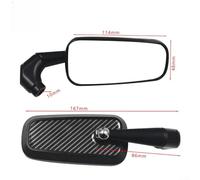 Risveglio Motorcycle Rearview Mirrors Pair 360° Rotatable Black(White) | Adjustable swivel design, custom angle setting, clear rear visibility, reduces blind spots, safe riding