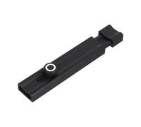 Risveglio No-Punch Latch Lock Sliding Doors, Solid Aluminum Alloy with Fluorescent Eye for Ring, Diamond Texture Handle, Sticky Installation, for Black 15cm