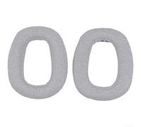 Risveglio Oval Ear Covers for Logitech Zone Vibe 100 Black Color(Gray)