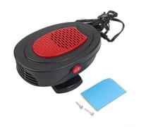 Risveglio Portable 24V Car Heater with 360° Rotation, Dual Mode Defogger and Cooler for Windscreen, Compact ABS Heating Fan for Commercial Trucks and Buses(Black Red)