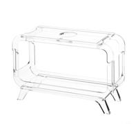 Risveglio Portable Acrylic Stand Middleton Speaker, Clear Protective Case and Elevator Base, Space-Saving Design Home Office Audio Setup, 25x15x3cm(Is transparent)