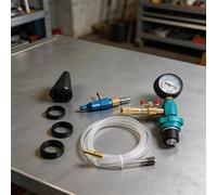 Risveglio Professional Coolant for Vacuum Refill Kit, Radiator Air Bleeder Tool with Real-Time Pressure Monitor for Vans and Trucks