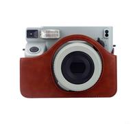 Risveglio PU Leather Case for Fujifilm for instax Wide 400, Camera Protective Cover with Adjustable Shoulder Strap, Snap-Button Flap Design
