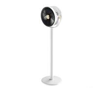 Risveglio Quiet 360 Degree Oscillating Standing Fan, 5 Speeds, 20dB Low Noise, 4000mAh USB-C Rechargeable, Adjustable Height 28-86.5cm with Aromatherapy for Bedroom, White(White gray)