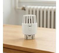 Risveglio Radiator Thermostat Head M30x1.5 Water Floor Heating Manifold, 5 Setting Temp Control with Frost for Protection, White