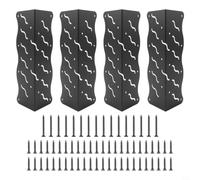 Risveglio Raised Garden Bed Corner Bracket 11in Heavy Duty Steel(4pcs)
