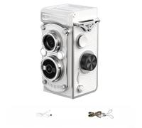 Risveglio Retro Ccd Digital Camera for Student, Abs Compact 12x9.5x5.9cm for Travel Vlog White Black Red Brown for Green Campus Life in High Definition(White)