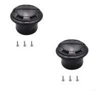 Risveglio Round RV Air Conditioning Vent, ABS Adjustable Black Outlet