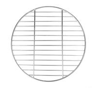 Risveglio Round Stainless Steel BBQ Grill Grate, for Barbecue and Camping, High Temperature Resistant Mesh Grid, for Even Cooking, Easy to Clean, Silver, 33cm(38cm)