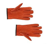 Risveglio Safety Leather Welding Gloves High Temperature Work, Wear Resistant Garden Gloves with Wrist Closure Mechanical Processing, for Red(Red)