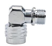 Risveglio Scuba Diving Swivel Adapter 9/16-18UNF- Thread, Chrome Plated Brass 90°/110° Rotating Connector 2nd Stage Regulator Hose, Side Mount & Technical Diving