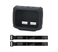 Risveglio Silicone Case for JBL Go 5, Soft Protective Cover with 9 Colours & 2 Straps, Anti-Scratch Shockproof Skin, UV Matte Texture Speaker Sleeve for Travel Outdoor(Black)