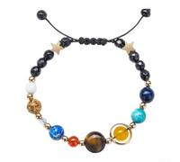 Risveglio Solar System Bracelet Stone Beads Universe Jewelry(B)