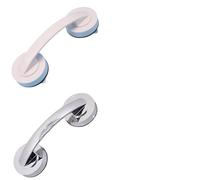 Risveglio Strong Suction Cup Handle Cabinet, Refrigerator and Sliding Furniture, Labor-Saving Pull Grip with Powerful for Vacuum, No Drilling Required, ABS Construction, 19.4x6.5cm, Silver