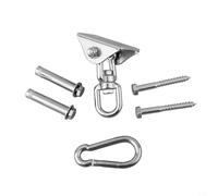 Risveglio Swing Hook Hanging Basket Chair Fixing Plate with 1000 Lb Load Including Installation Hook Buckle Expansion Wooden Screws for Indoor Outdoor Ceiling Porch Swings Yoga Sandbag