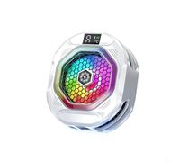 Risveglio TH12 Magnetic Mobile Phone Cooler with AI-Powered Semiconductor Cooling, Digital Temperature Display, Colorful Lights, Compatible with Back Clip