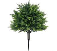 Risveglio UV Resistant Artificial Boxwood Ball Tree 60cm with Ground Spike, Realistic Faux Greenery Shrub Outdoor Use(Style 3)