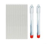 Risveglio Welding Soapstone Holder Set with Threaded for Ring, Steel Marking Pen Cutting and Manufacturing, 3 Pens 15 Cores(2 pieces + 12 core)