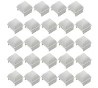 Risveglio White PP Pool Fence Post Covers for 1.5 Inch Square Posts, Above Ground Pool Cap for Kayak JW Esther Williams, 6 Pcs(24pcs)