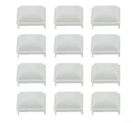 Risveglio White PP Pool Fence Post Covers for 1.5 Inch Square Posts, Above Ground Pool Cap for Kayak JW Esther Williams, 6 Pcs(12pcs)