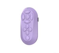 Risveglio Wireless Remote Control Short Videos, Selfie and E-Book Page Turning, for Compact ABS Shutter Compatible with Smartphones and Tablets, Portable Design with Lanyard, White(purple)