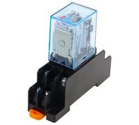 RISWEKFW 10 Set MY2NJ MY2P HH52P AC 12V 24V 36V 48V 110V 220V 380V coil general purpose DPDT micro mini relay with socket base(AC 380V)