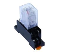 RISWEKFW 10set MY2P HH52P MY2NJ 12V 24V DC / 110V 220V AC coil general purpose DPDT micro mini relay with socket base(AC,48V)