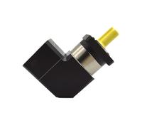 RISWEKFW 130mm servo motor planetary gearbox right angle ratio3-100:1,shaft19mm,10 arcmin 90 corner reducer for DC motor servo 110mm(Ratio 25,22mm input)
