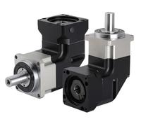 RISWEKFW 1pcs 90 Degree Reducer Helical Gear Right Angled Planetary Gearbox for Nema 17 23 34 Stepper Motor 40 60 80 90110 130mm Servo Motor(PLMG120 19mm Input,Speed Ratio 3 to 1)