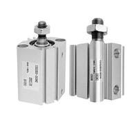 RISWEKFW 1pcs CQ2A CDQ2A DM DMZ Bore 12 16 20 25 32 40 50 63 80 100 Male Thread Compact Cylinder Standard Double Acting Single Rod(CDQ2A16,Stroke 30MM)