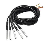 RISWEKFW 1pcs DS18B Impermeable Temperature Sensor Screw-On with 1m 2m 3m 4m 5m Cable Stainless Steel Package for(DS18B20 5m 1pcs)