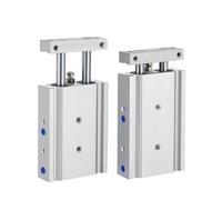 RISWEKFW 1pcs Dual Rod Cylinder Pneumatic Cylinder CXSM6 CXSM10 CXSM15 CXSM20 CXSM25 CXSM32 Double Axis Dual Rod Cylinder(Stroke 25mm,Bore 6mm)
