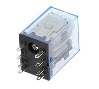 RISWEKFW 1pcs MY2P HH52P MY2NJ Coil General DPDT Micro Mini Electromagnetic Relay Switch with LED AC 110V 220V 380V DC 12V 24V 36V(AC 12V)