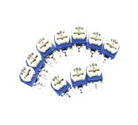 RISWEKFW 20pcs Vertical Blue White Adjustable Resistor 200 500 1K 2K 5K 10K 20K 50K 100K 500K 1M Ohm Multiturn Potentiometer(5K Ohm)