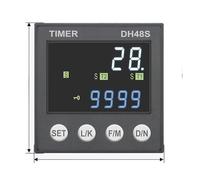 RISWEKFW Product DH48S DC/AC24V AC220V Precision Programmable Delay Relay 0.01S-99990H With Socket Base DH48S Series Time Relay(YH-5T2-110VAC)