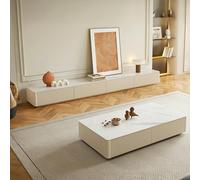 Rit Concept Abigail Stylish TV Stand, Sintered Stone, Cream - Cream - 190cm