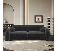 Rit Concept Afolabi Curved Two Seater Sofa, Velvet - Yellow
