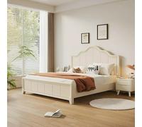 Rit Concept Agnes King Size / Super King Size Bed With Storage, Cream - Super King Size - Drawers