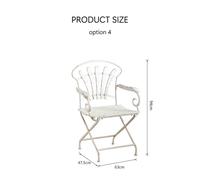 Rit Concept Antonia Outdoor Garden Dining Table Set, Iron - Option 4 Garden Chairs x 2