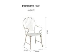 Rit Concept Antonia Outdoor Garden Dining Table Set, Iron - Option 5 Garden Chairs x 2
