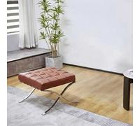 Rit Concept Barcelona Chair And Stool, Real Leather - Brown - Stool Only