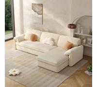 Rit Concept Bhatnagar Three Seater Corner Sofa Bed With Storage - Cream