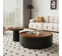 Rit Concept D'Angelo Round Coffee Table Set With Storage - Style 2