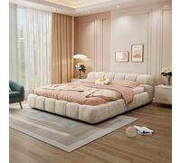 Rit Concept Dolores Tufty Double Bed, King Size, More Sizes, Velvet With Storage, Gaslift - King Size - No Mattress - Beige